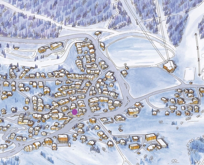 Location of Chalet Chu Lo Dou Courchevel Le Praz