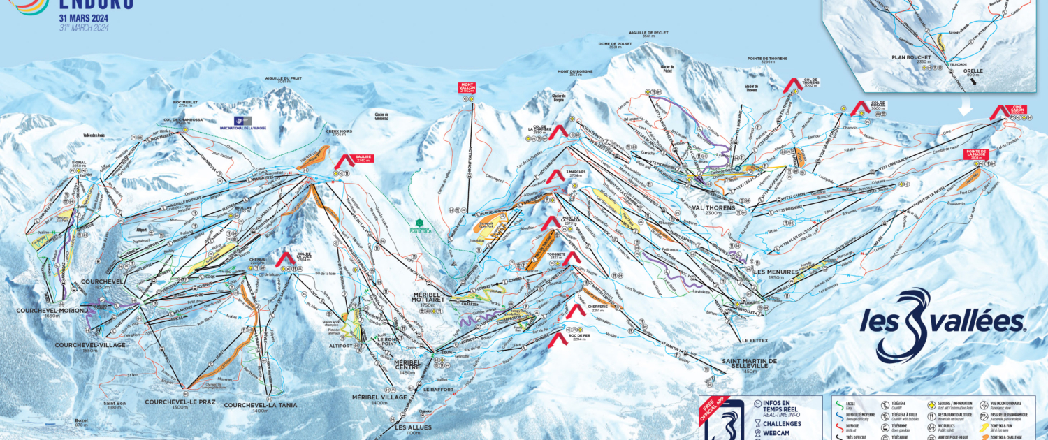 Three Valleys piste map 2023-2024