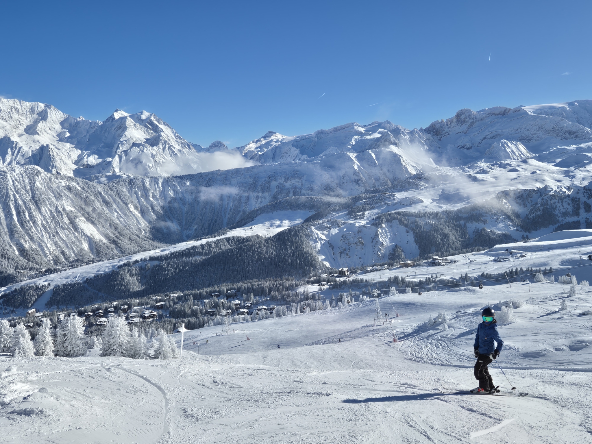 Skiing in January in Courchevel, France