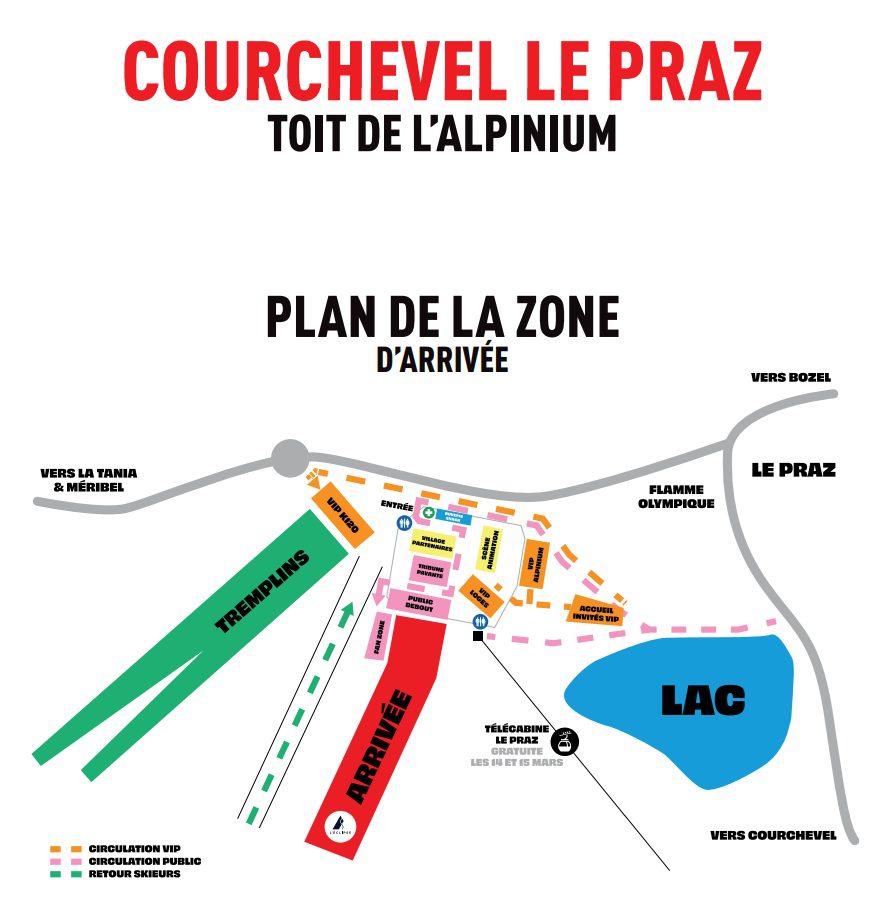 What's on in the 3 Valleys March and April 3 World Cup 2026 site map