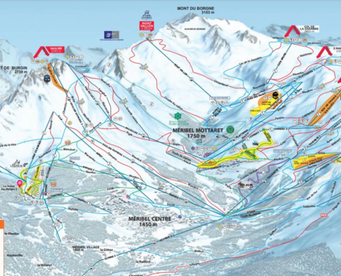 Piste map for the Three Valleys 2023-2024