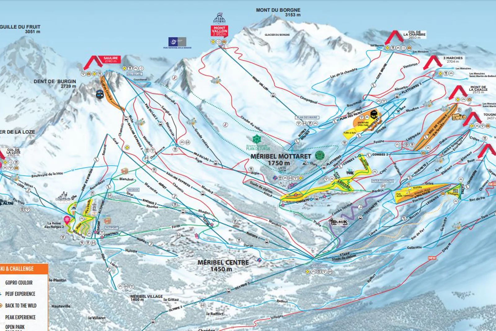 meribel ski map