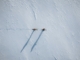 a person ski touring in the backcountry